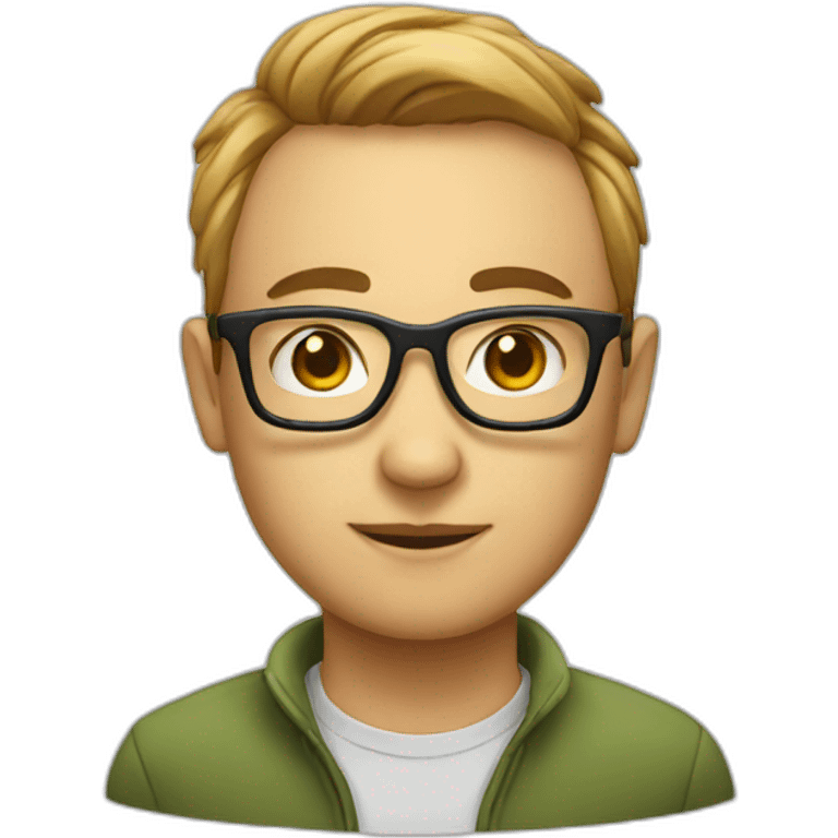 face of tech geek with glasses emoji