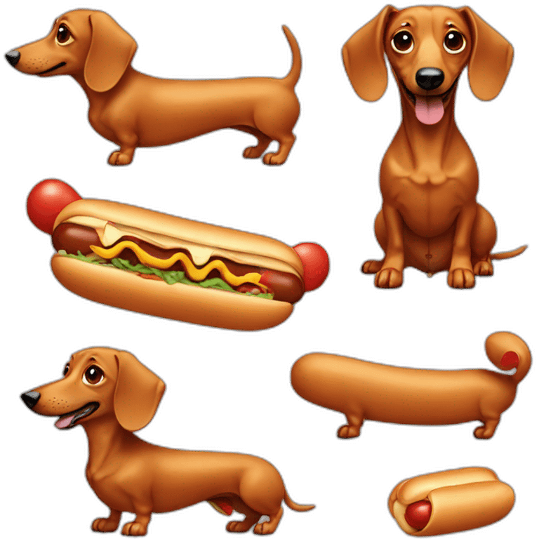 Hotdog dachshund emoji