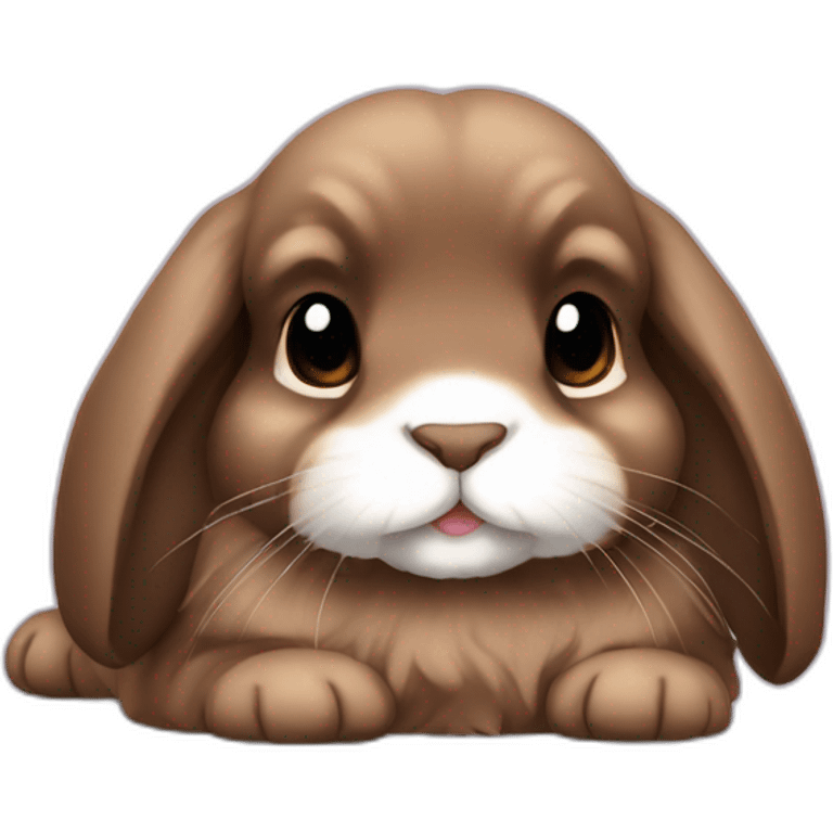 Mischievous Brown holland lop emoji