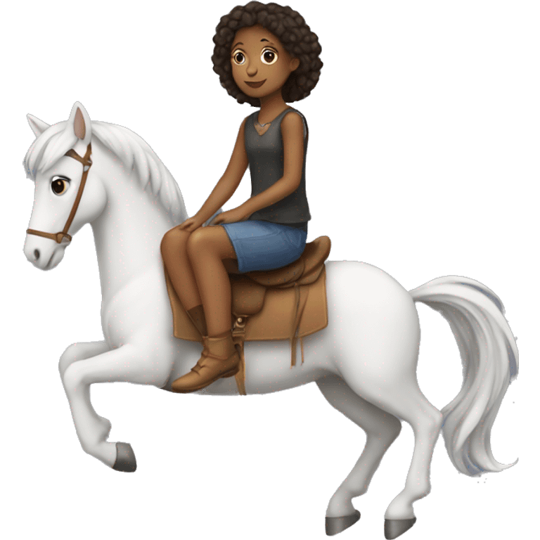 girl sitting on pegasus emoji