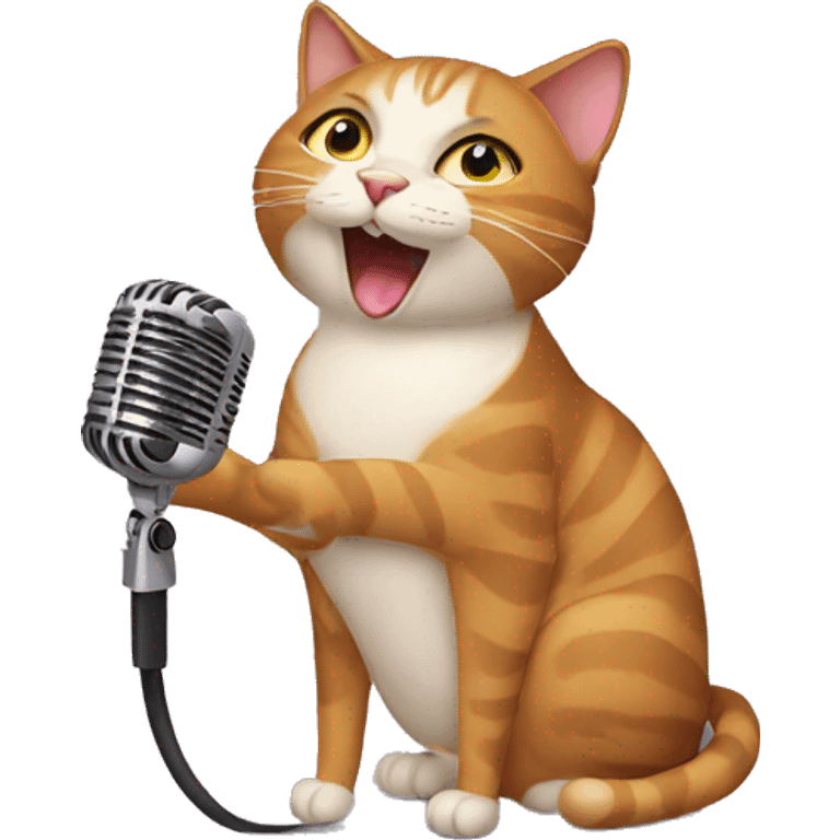 cat singer emoji