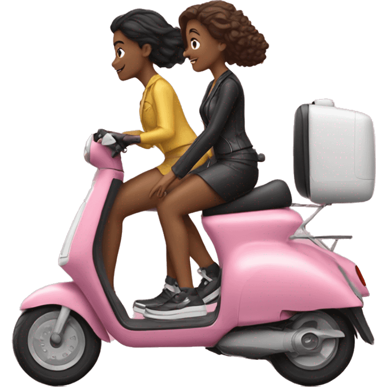 2 girls on an e-scooter emoji