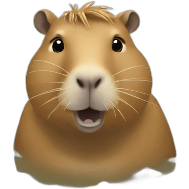 Capybara in bath emoji