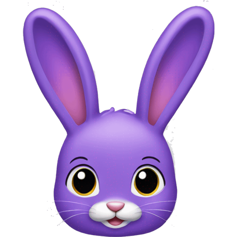 purple bunny rectangular ears  emoji