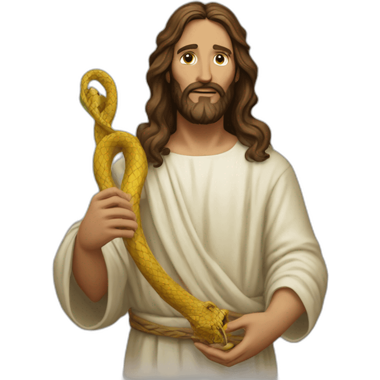 Jesus defeated the serpent emoji