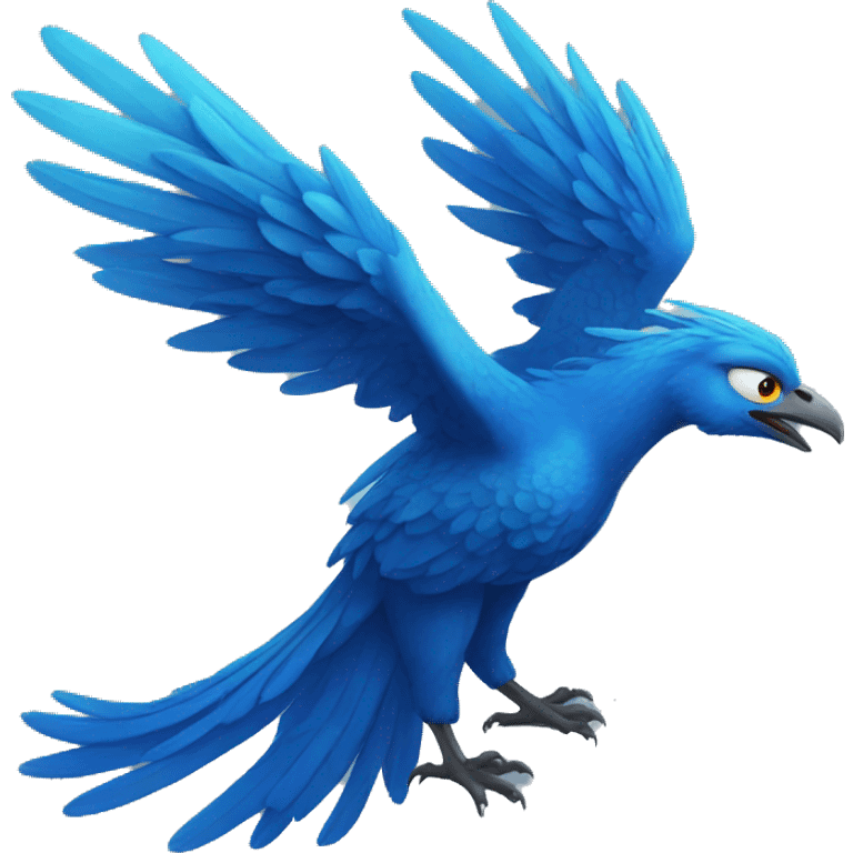 blue phoenix bird emoji