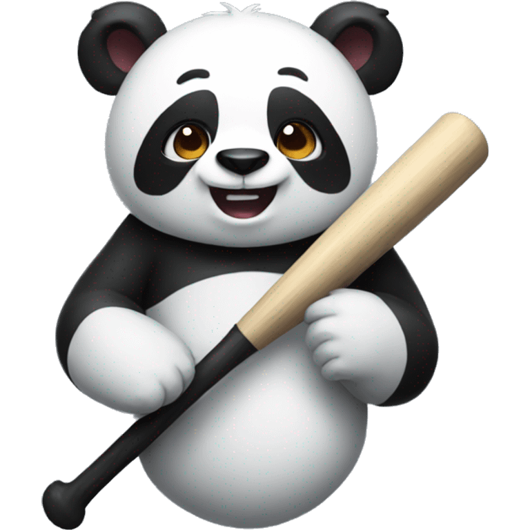 Panda with a bat emoji