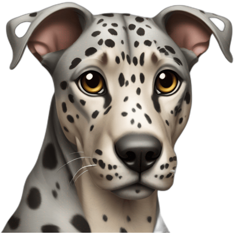 Louisiana leopard spotted Catahoula hound emoji