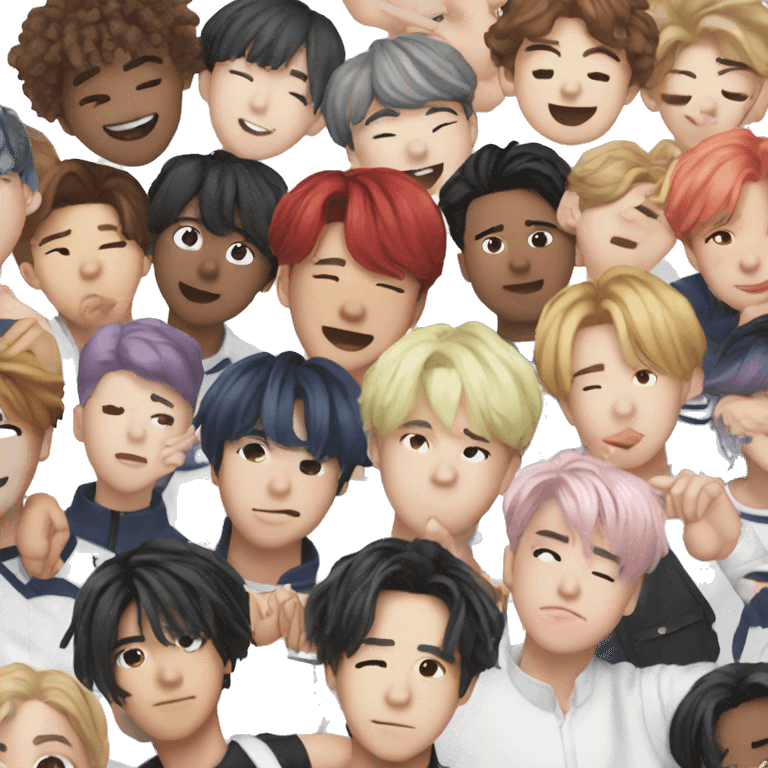 bts kpop group dumb emoji