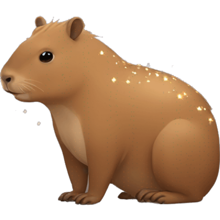 Capibara con estrellas emoji