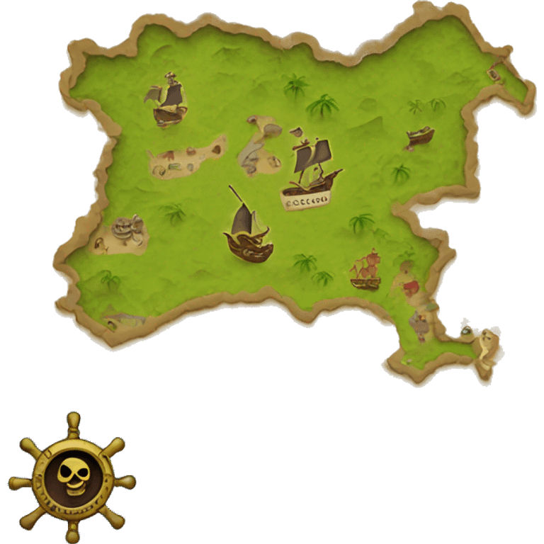 pirate map emoji