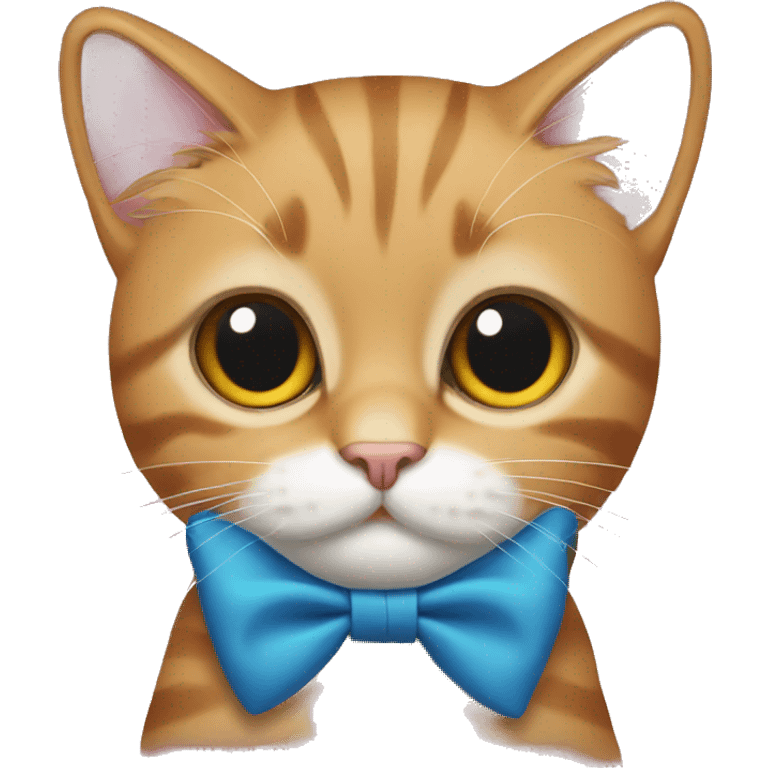 A cat wearing a bow emoji