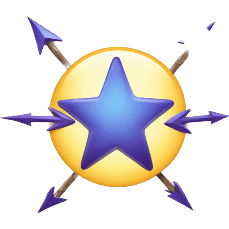 star with arrows stuck emoji