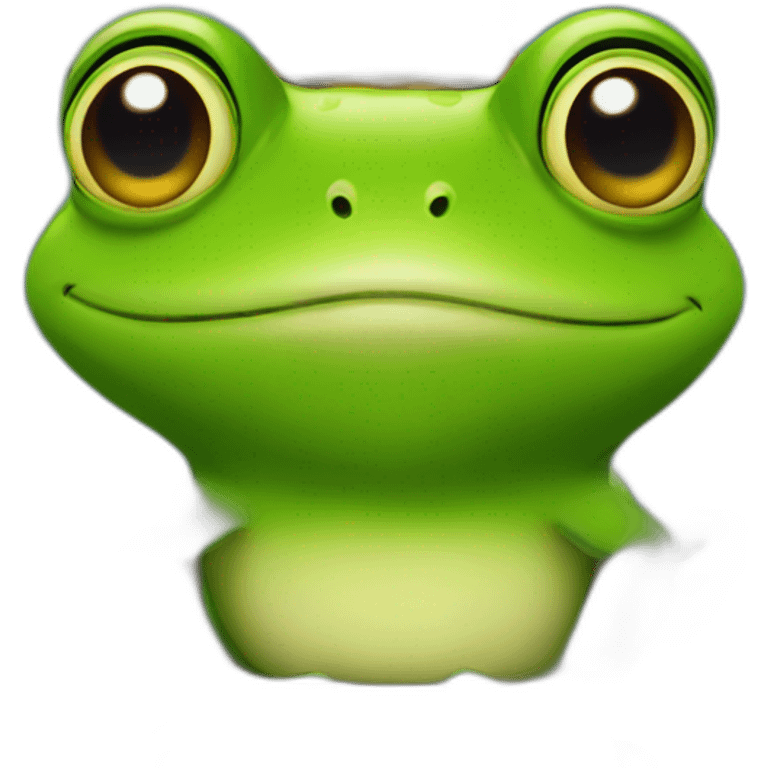 Queen frog  in forest emoji