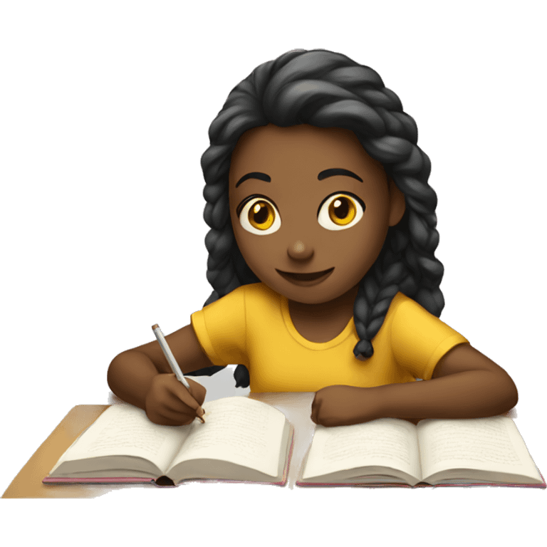 Girl studying emoji