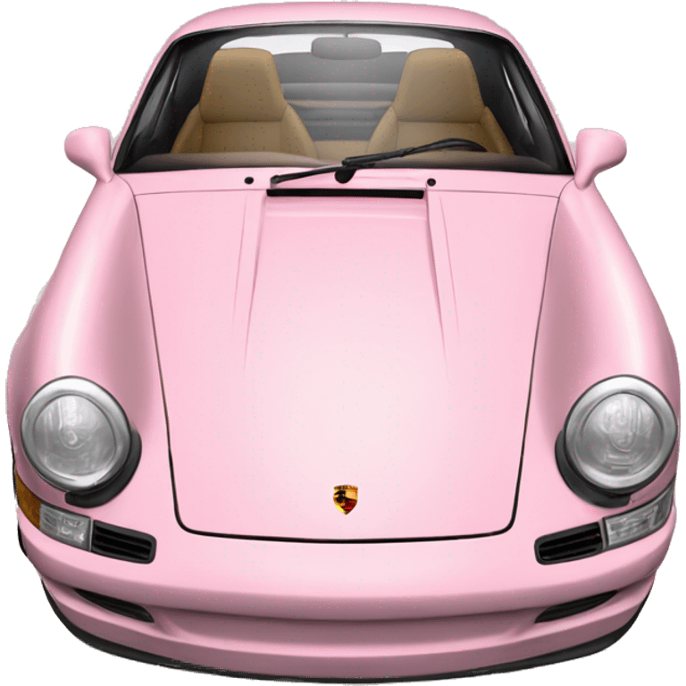 realistic car porsche light pink emoji