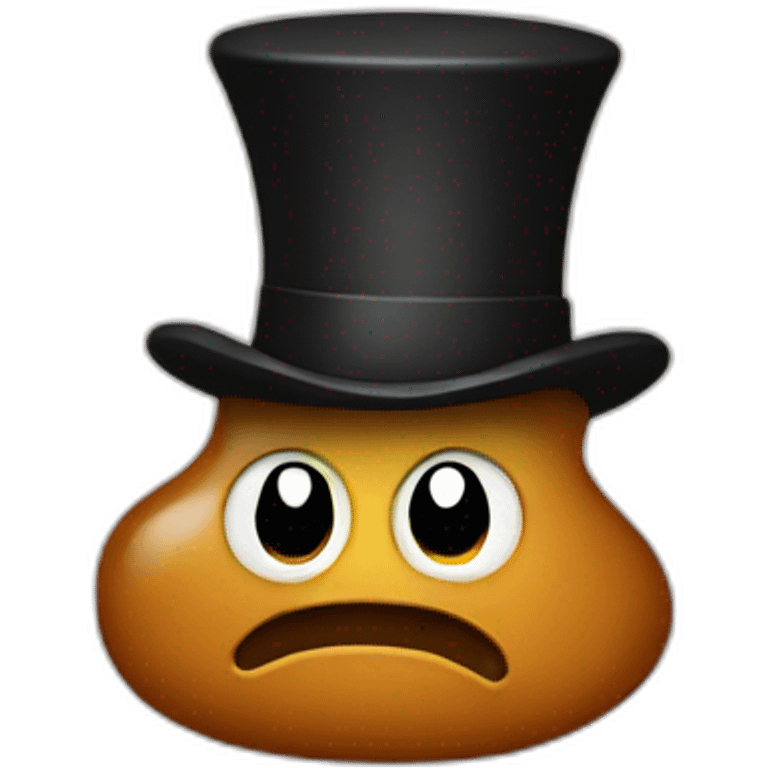 poop with top hat emoji