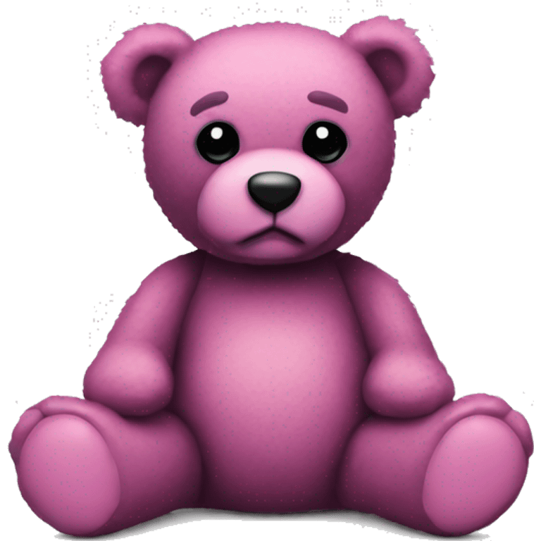 pink goth teddy bear emoji