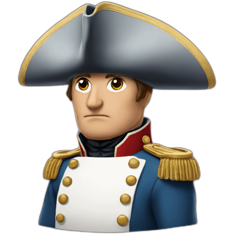 Napoleon with hat waiting emoji