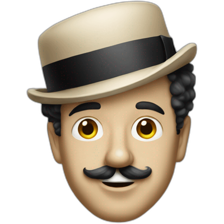 Charlie Chaplin sans chapeau emoji