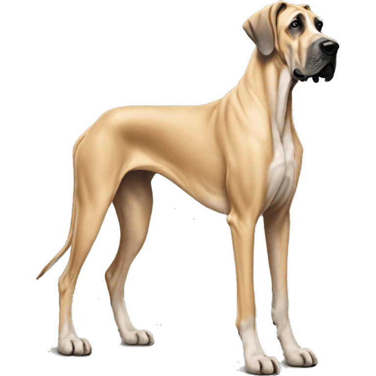 Hyper realistic tan Great Dane emoji