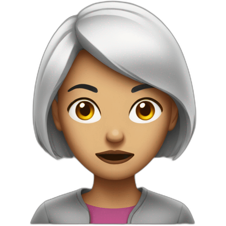 intimidating looking woman emoji