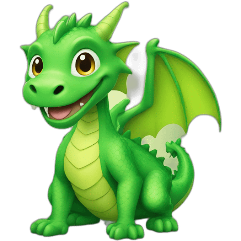 happy green dragon emoji