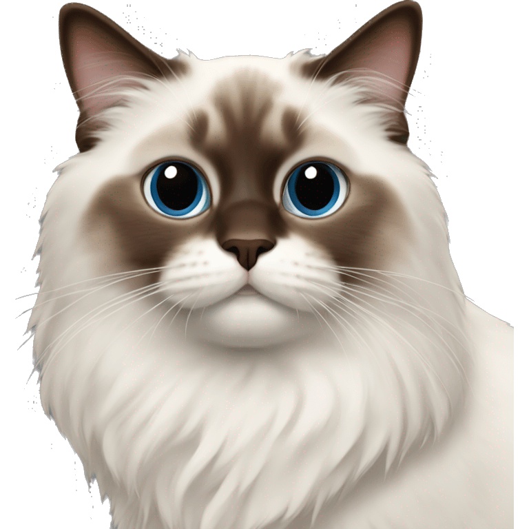 Chocolate point ragdoll cat emoji