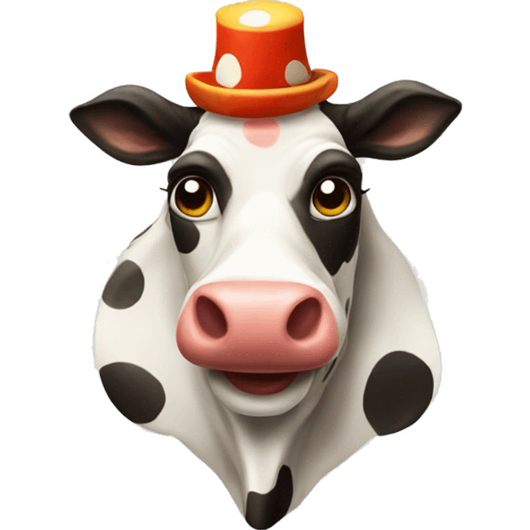 Clown cow emoji