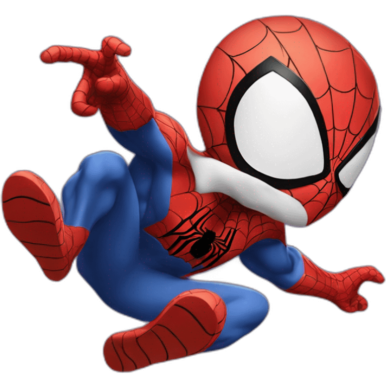 Spiderman balanceándose emoji