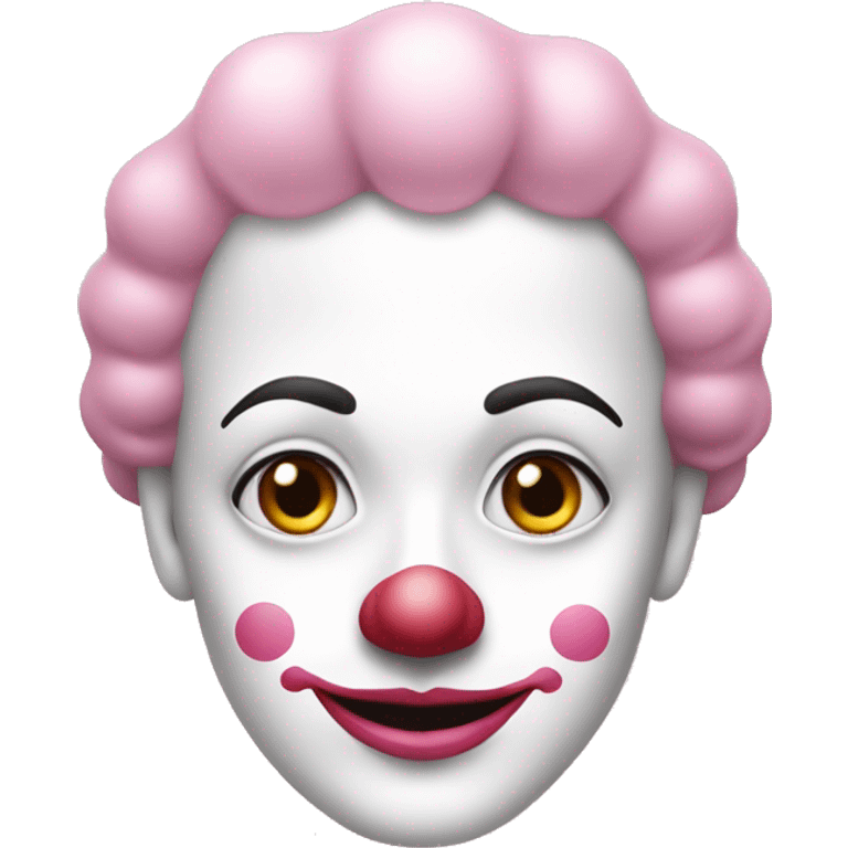 Pierrot clown pink emoji