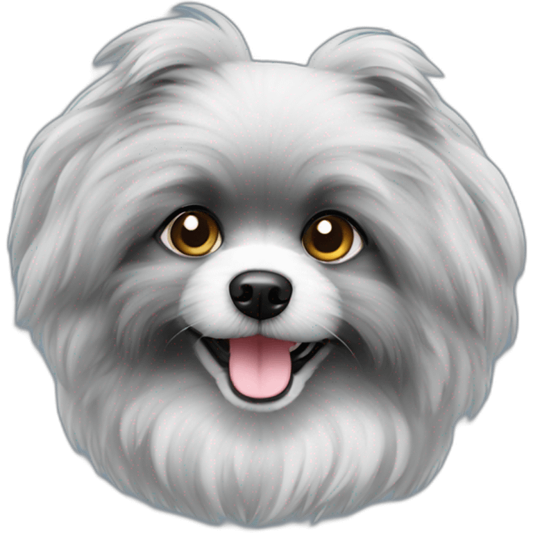 gray Pomeranian poodle emoji