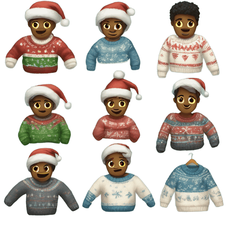 A cute and cozy sweater Christmas  emoji