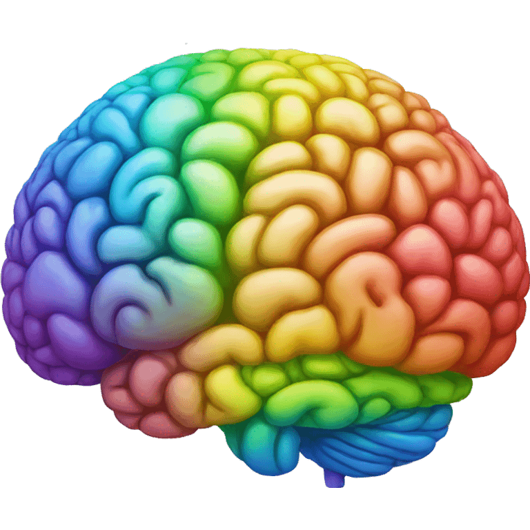 Rainbow brain emoji