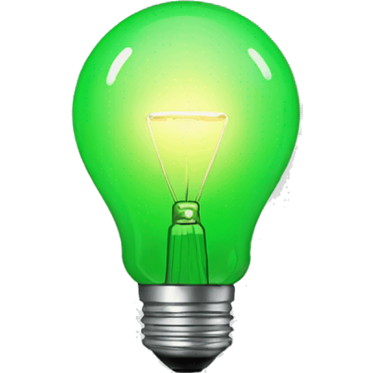 green lightbulb lit emoji