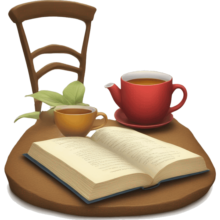 book and tea emoji