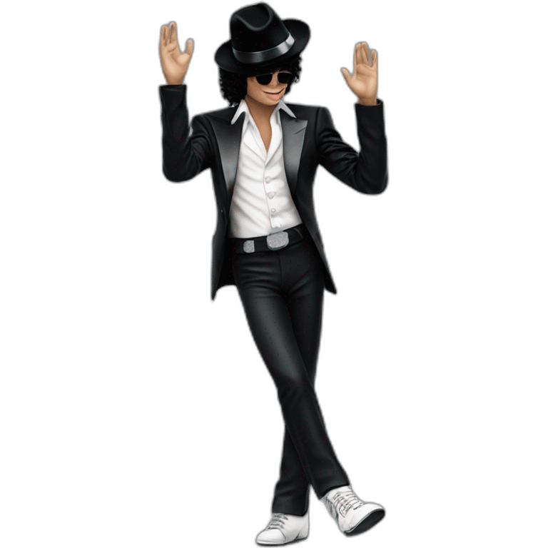 Michael Jackson moonwalking tipping his hat emoji