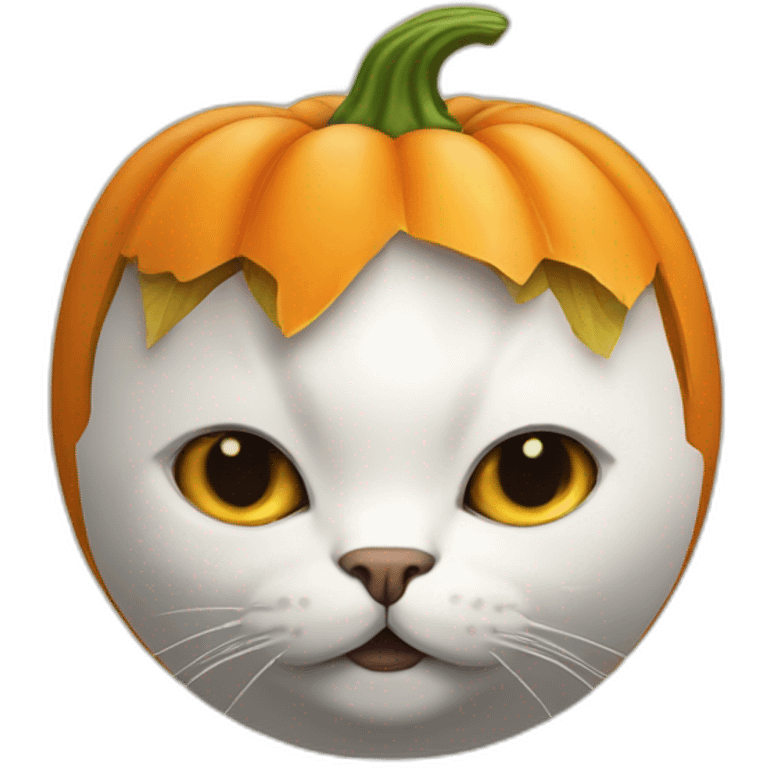 Citrouille sur un chat emoji