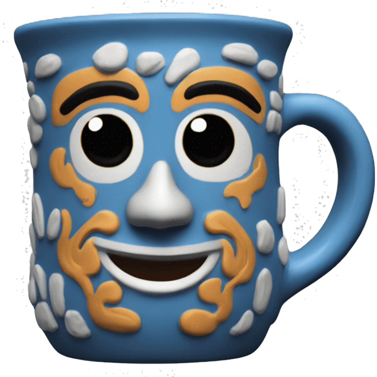 Realistic talavera clay mug. emoji