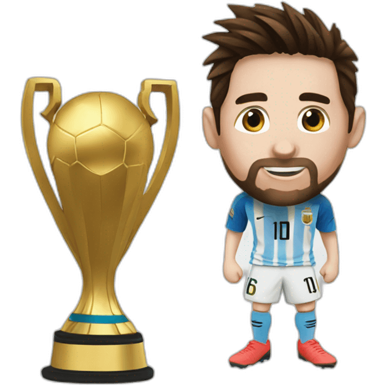 Messi with World cup emoji