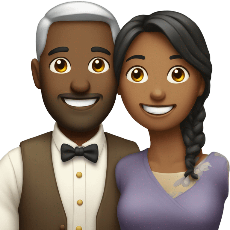 Husband and wife happy emoji