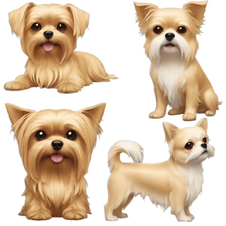 Yorkshire terrier/chihuahua/shihtzu blonde dog emoji