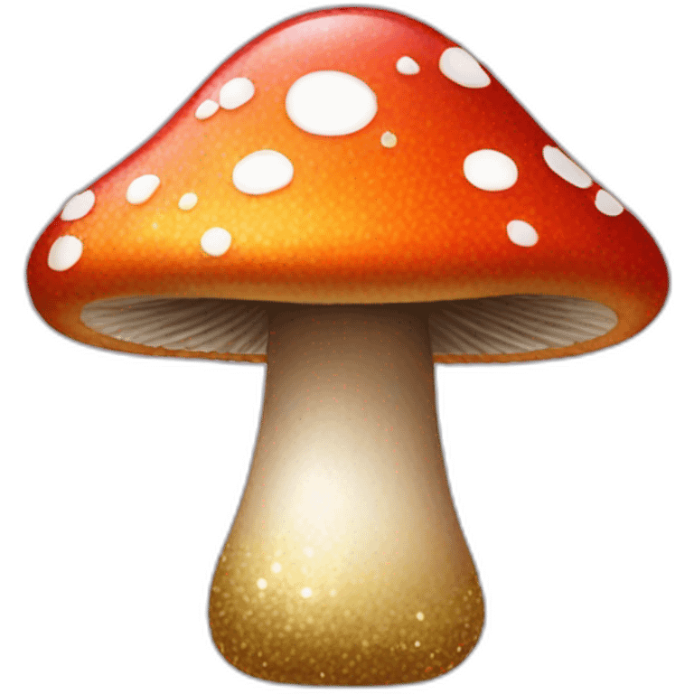 Glitter mushroom emoji