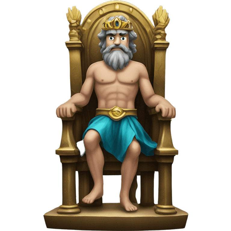 Poseidon in the throne  emoji