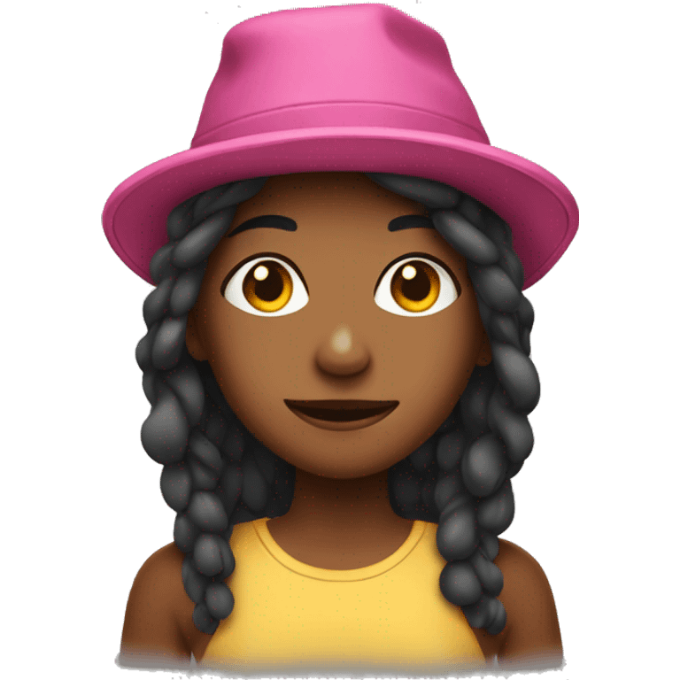 Girl in a funny hat emoji