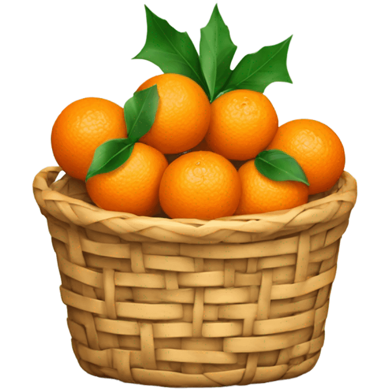 Christmas basket with tangerines emoji