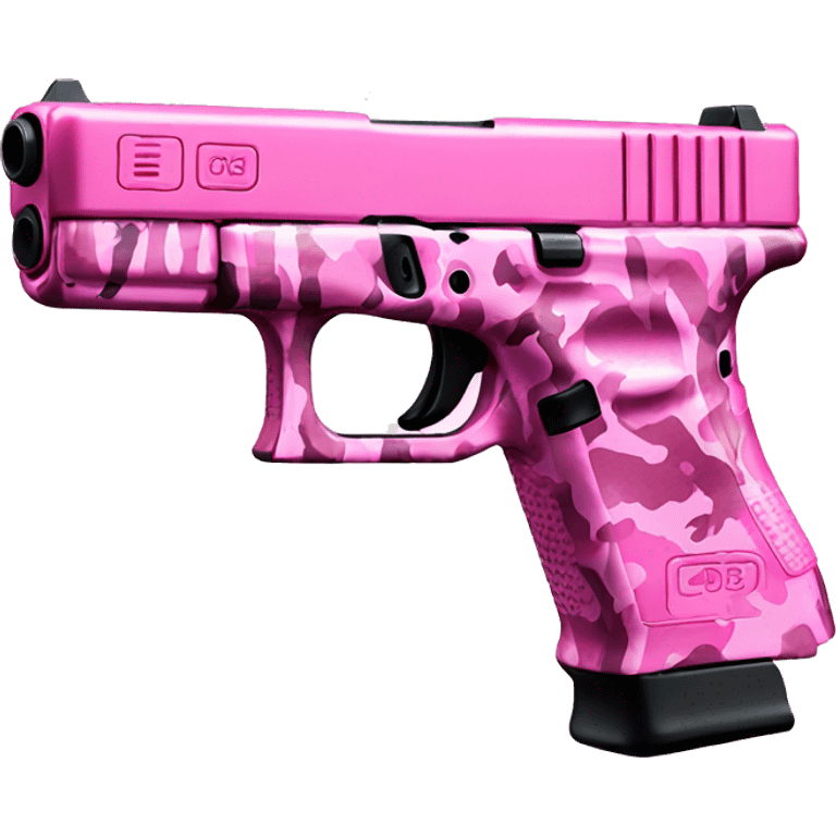 Pink camo Glock  emoji