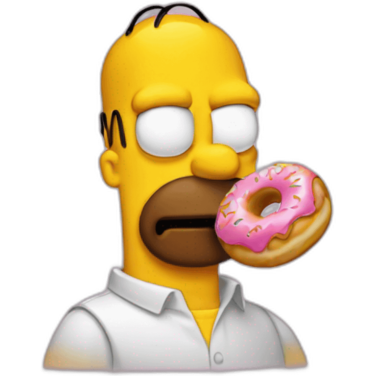 Homer heat a donut emoji