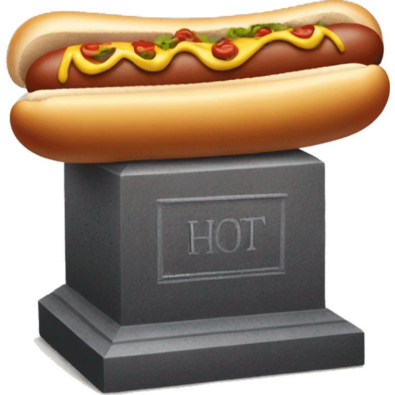 Hot dog dancing on a grave emoji