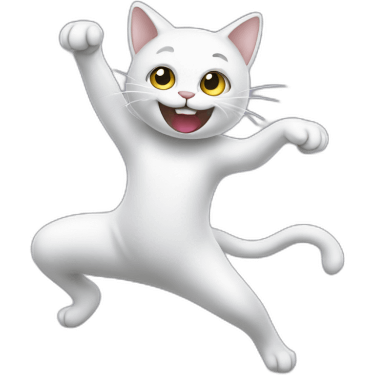 dancing ghost cat emoji